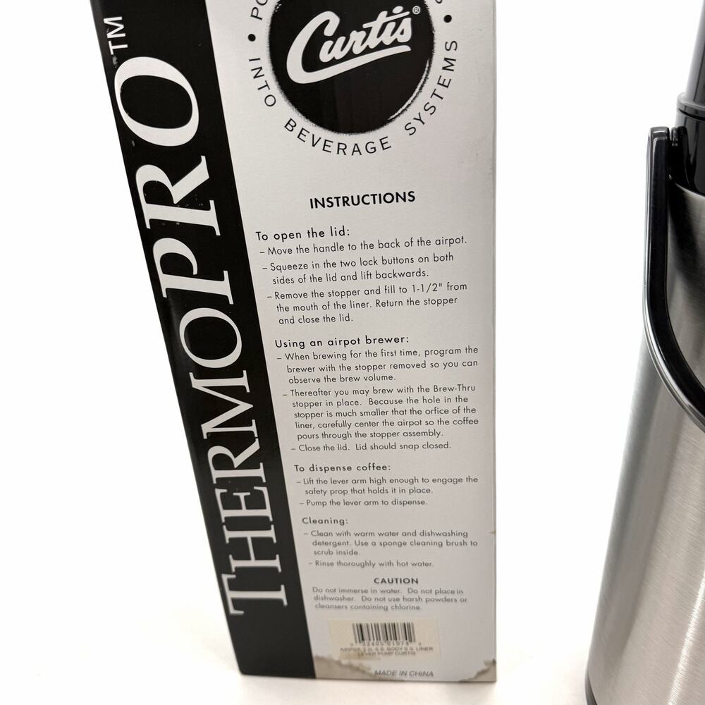 CURTIS TLXA-22 THERMOPRO Thermal Air Pot Coffee Dispenser with Lever - Picture 8 of 9